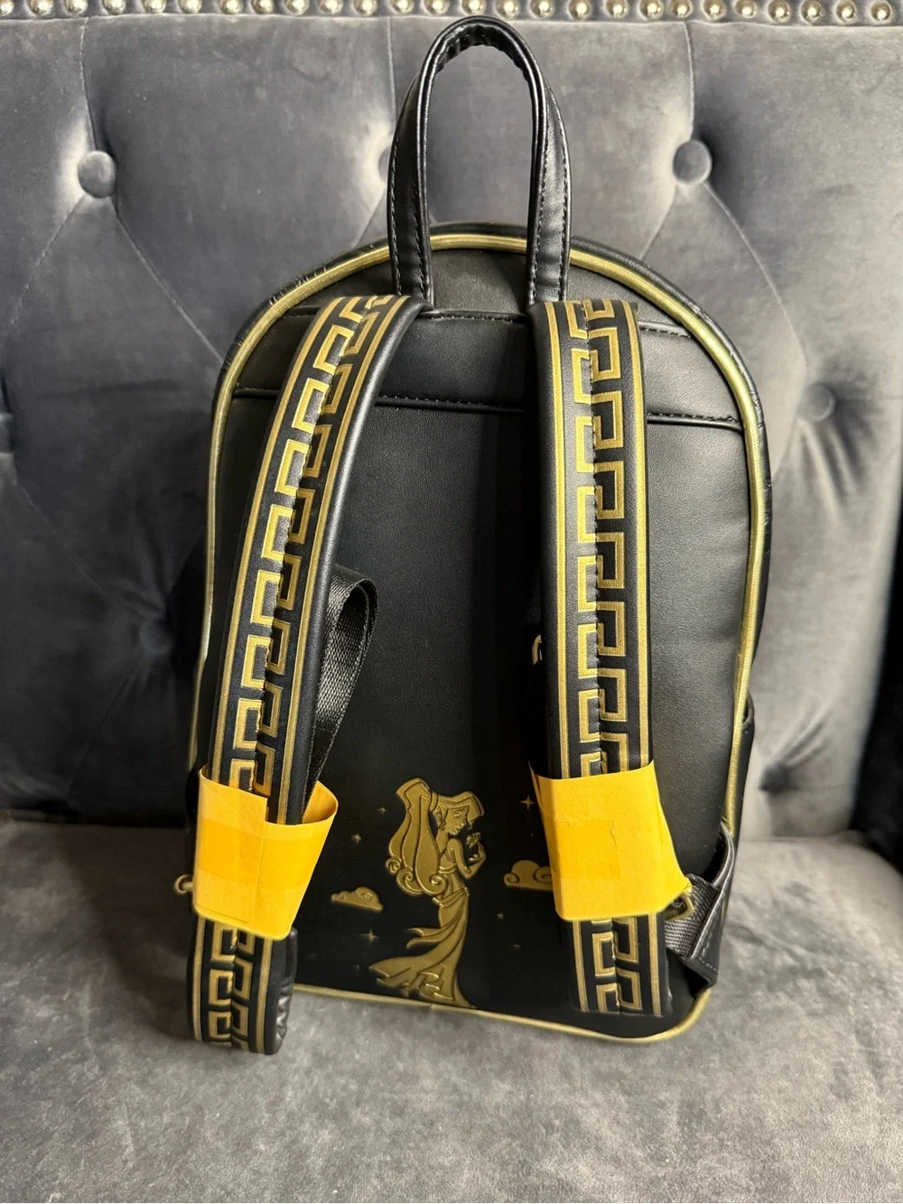 Disney Black and Gold Zodiac Mini Backpack by Loungefly